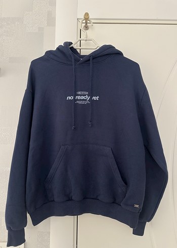 Lacivert Kapüşonlu Kadın Sweatshirt