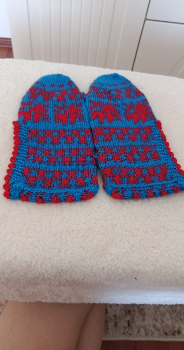 Renkli Nakışlı Örgü patik - Görsel 2