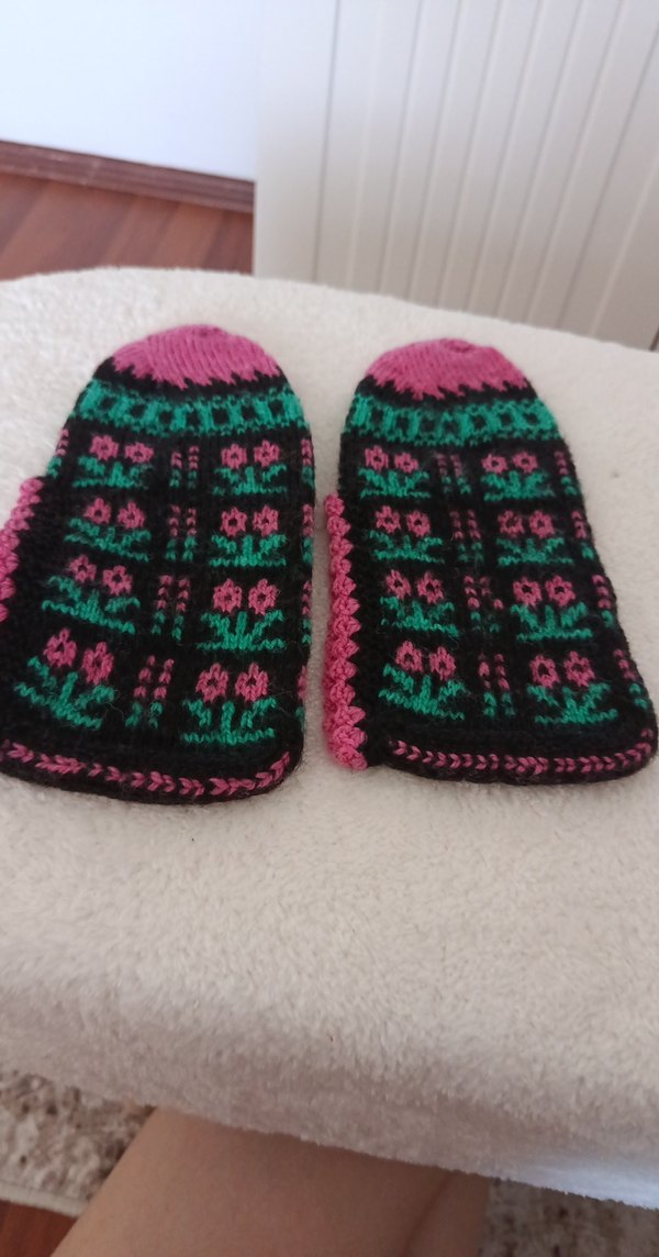 Çiçek Desenli Çok Renkli Kadın patik - Görsel 2