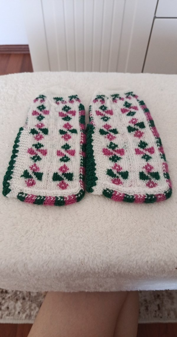 Nakışlı Çok Renkli patik bayan - Görsel 2