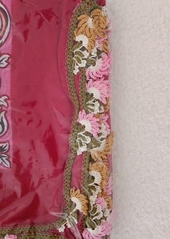 Dantel Detaylı Renkli Bohem Kadın Şal - Görsel 2