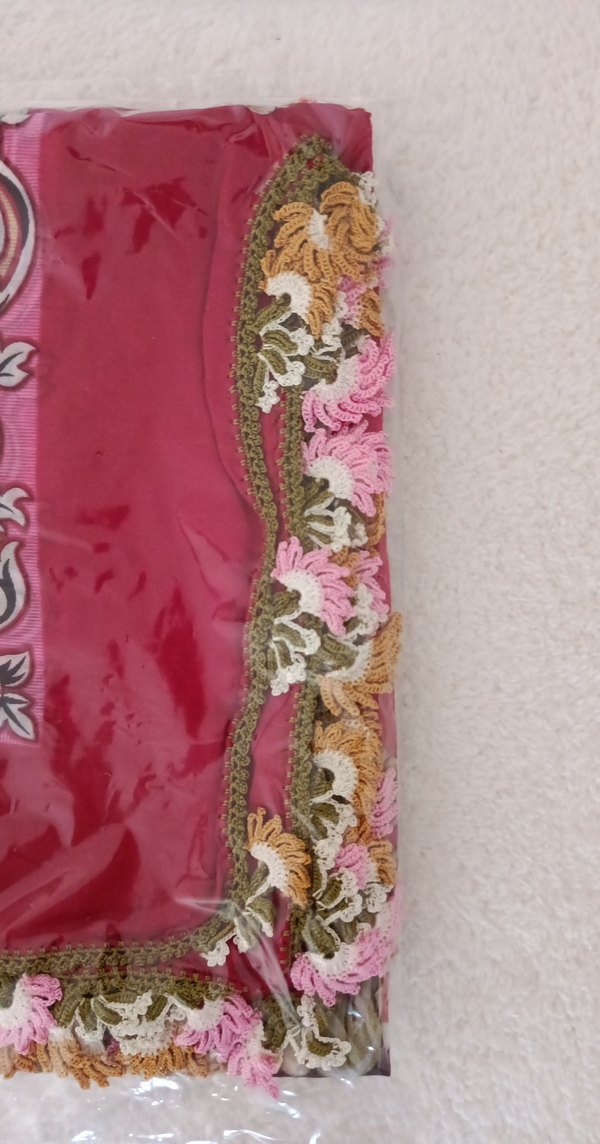 Dantel Detaylı Renkli Bohem Kadın Şal - Görsel 2