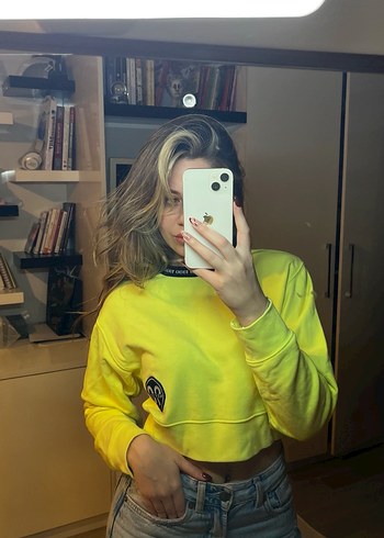 Sarı Mini Sweatshirt - Görsel 4