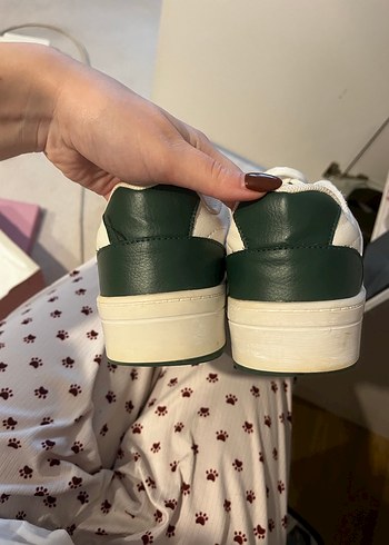 Pull and Bear Kadın Beyaz Platform Spor Ayakkabı - Görsel 5