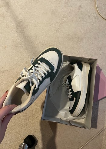 Pull and Bear Kadın Beyaz Platform Spor Ayakkabı - Görsel 3