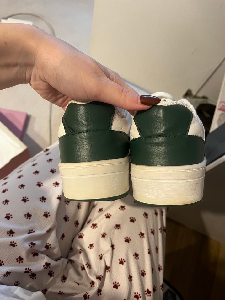 Pull and Bear Kadın Beyaz Platform Spor Ayakkabı - Görsel 5