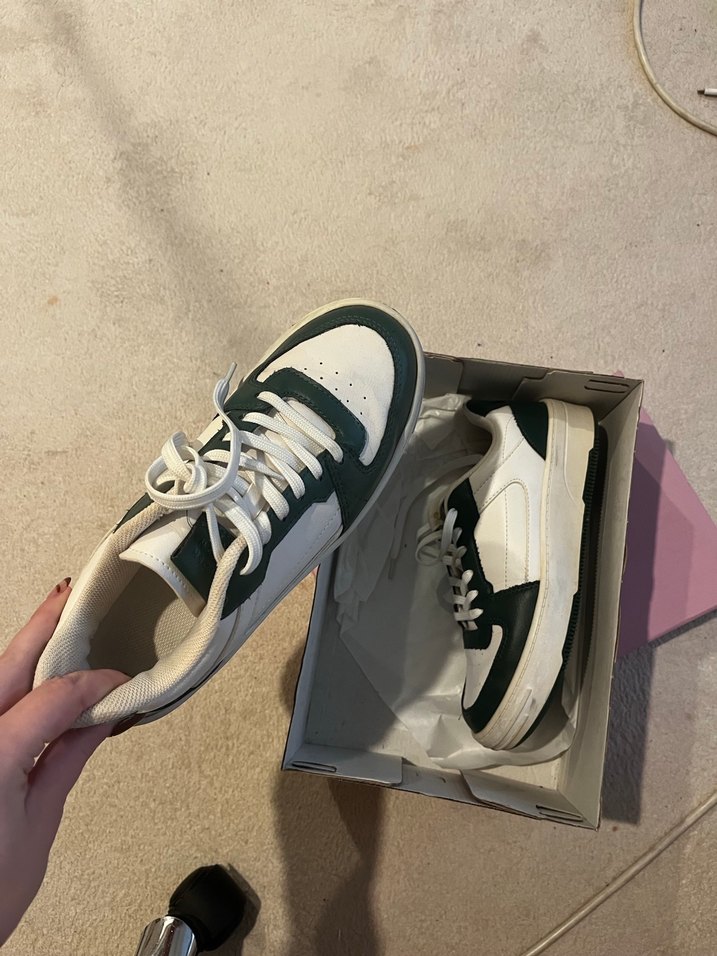 Pull and Bear Kadın Beyaz Platform Spor Ayakkabı - Görsel 3