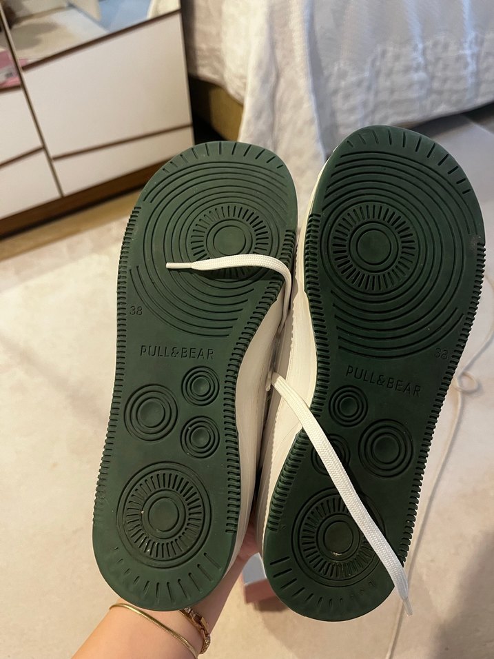 Pull and Bear Kadın Beyaz Platform Spor Ayakkabı - Görsel 2