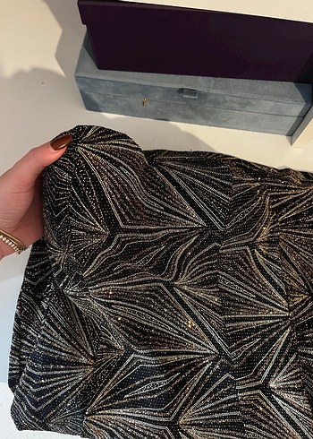 Haki straplez elbise - Görsel 6