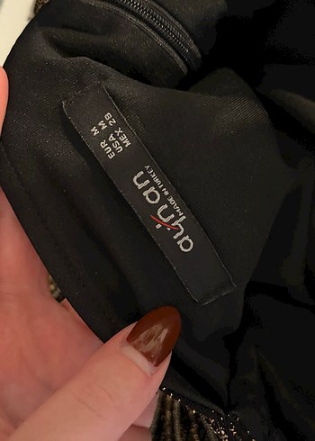 Haki straplez elbise - Görsel 8