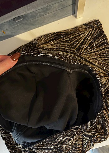 Haki straplez elbise - Görsel 7