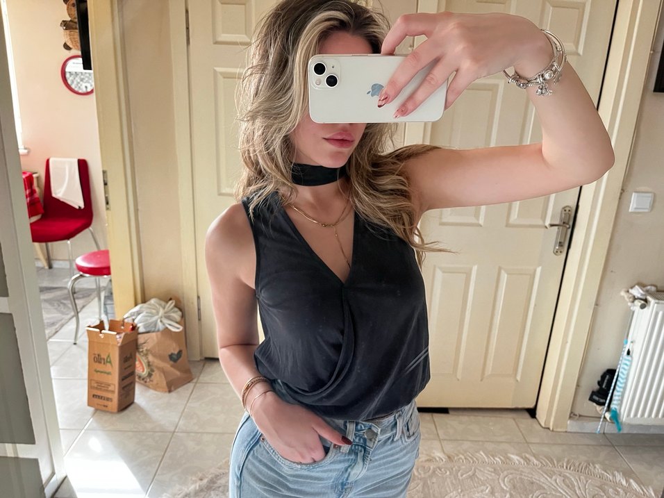 Bershka bogazlı bluz - Görsel 2