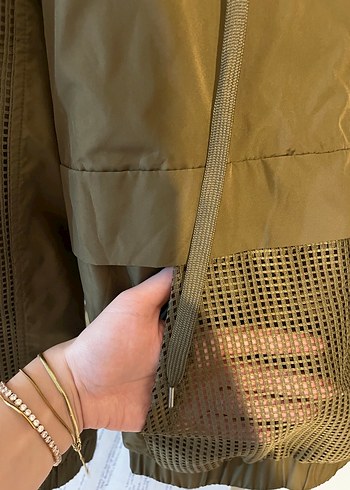 Haki renkte yağmurluk - Görsel 6