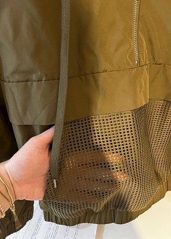 Haki renkte yağmurluk - Görsel 7
