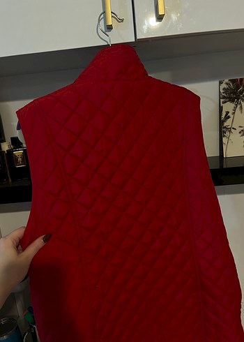 Kırmızı Fermuarlı Kadın Yelek - Görsel 4