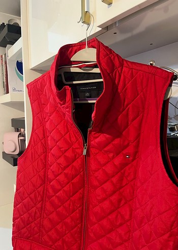 Kırmızı Fermuarlı Kadın Yelek - Görsel 7