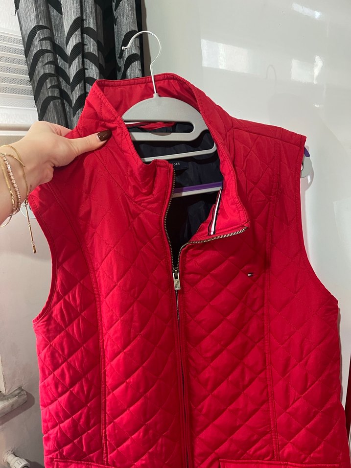 Kırmızı Fermuarlı Kadın Yelek - Görsel 5