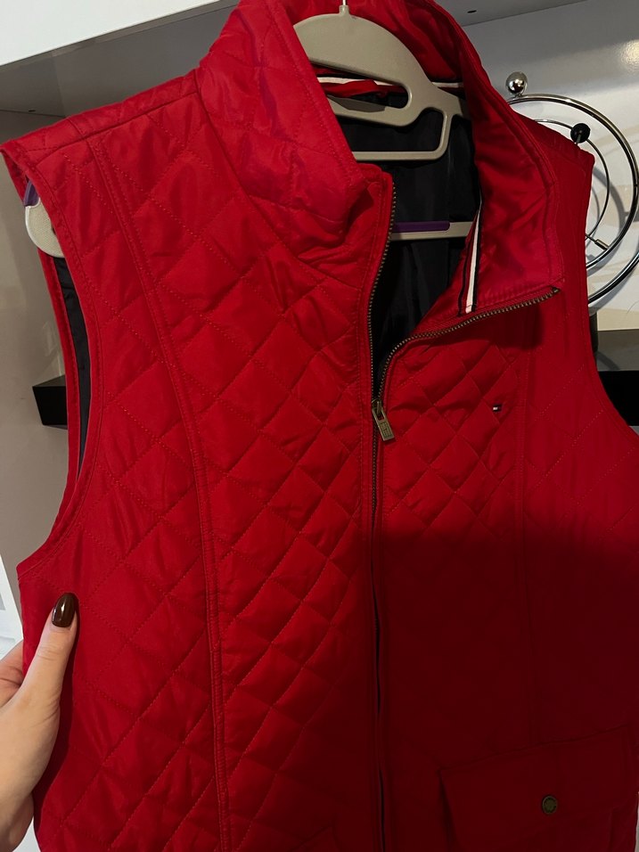 Kırmızı Fermuarlı Kadın Yelek - Görsel 2