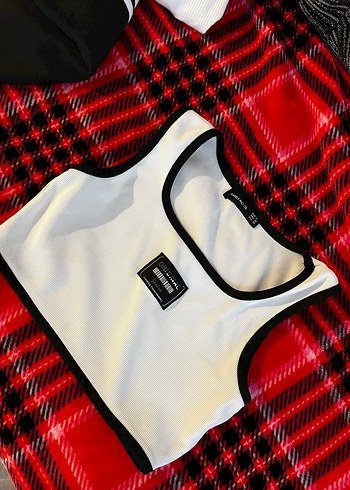 Siyah Baskılı ve Beyaz baskılı Pamuk Atlet Kadın - Görsel 4