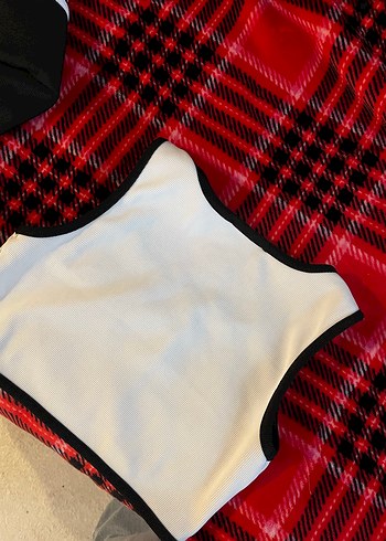 Siyah Baskılı ve Beyaz baskılı Pamuk Atlet Kadın - Görsel 5