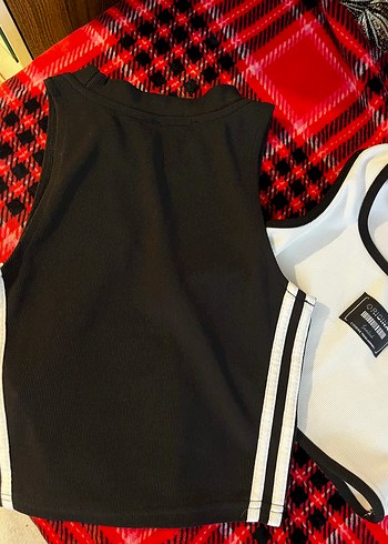 Siyah Baskılı ve Beyaz baskılı Pamuk Atlet Kadın - Görsel 2