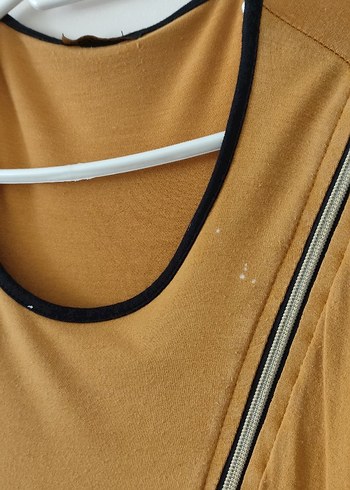 xl Beden Bej Kadın Uzun Kollu Fermuarlı Tunik