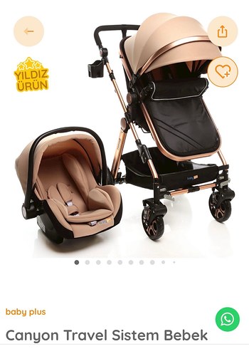 Koyu Camel Bebek Arabası - Görsel 5