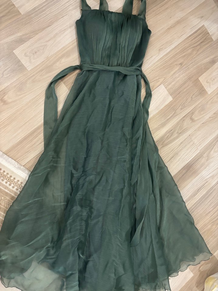 Gri Drapeli Abiye Elbise - Görsel 2