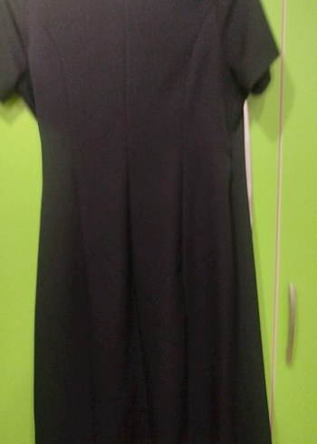 Kadın Siyah Kısa Kollu ceket elbise - Görsel 3