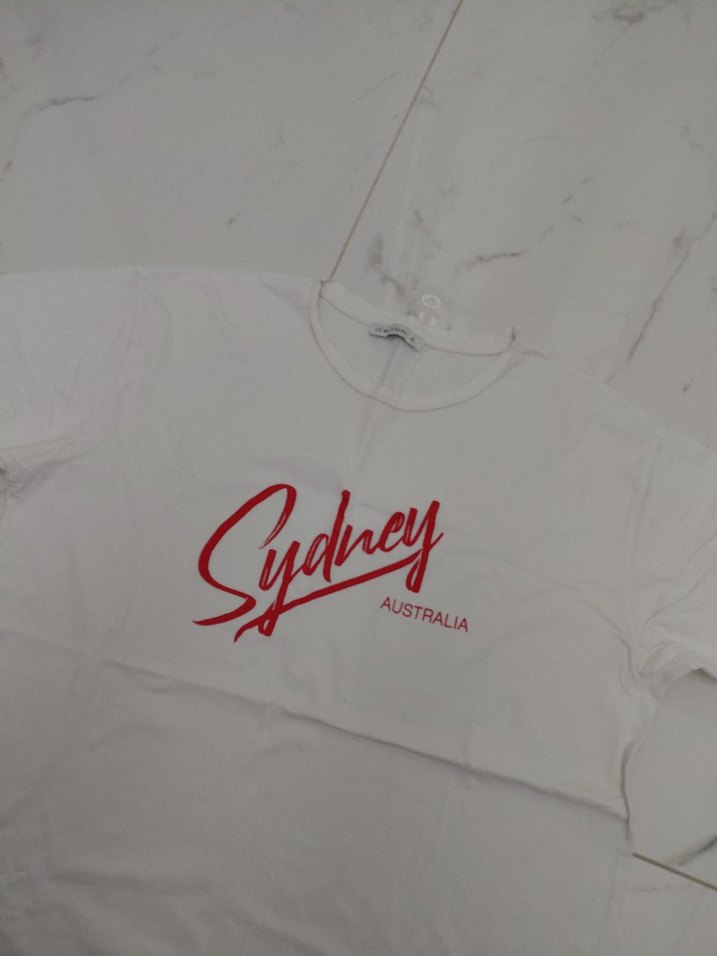 KBeyaz Baskılı Kısa Kollu Tişört - Görsel 2