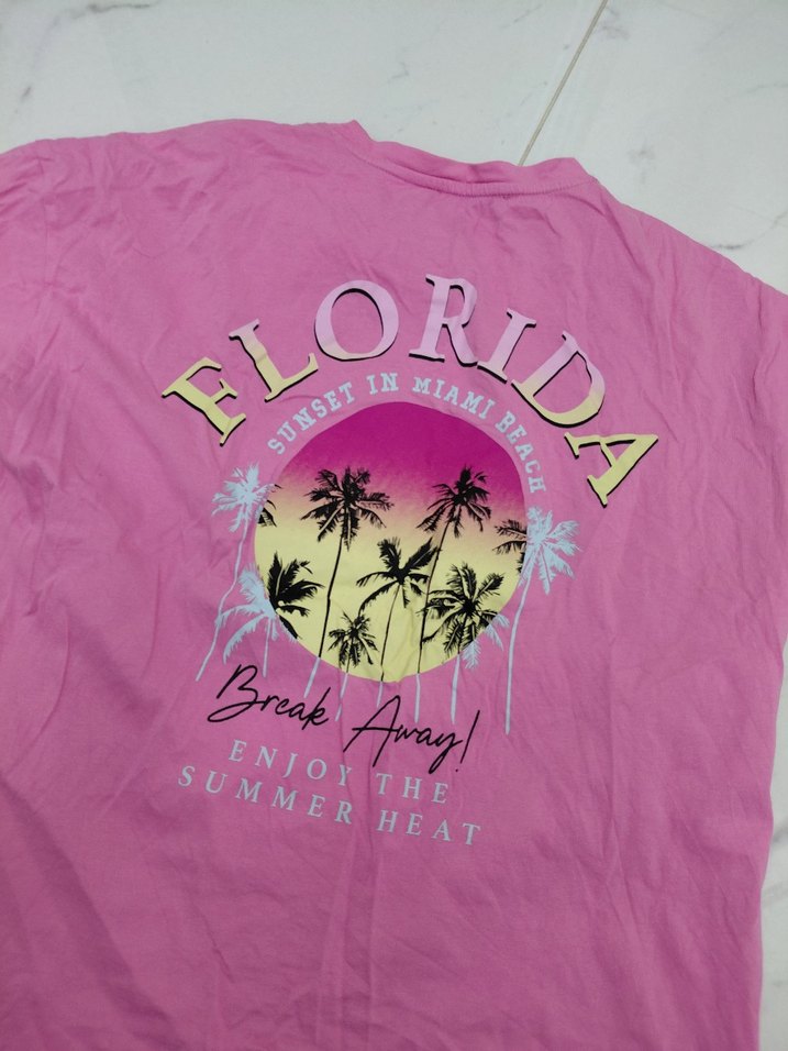 Pembe  Tişörtü, Kısa Kollu, Salaş - Görsel 2