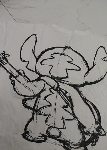 Beyaz Rock Punk Baskılı Tişört - Görsel 3