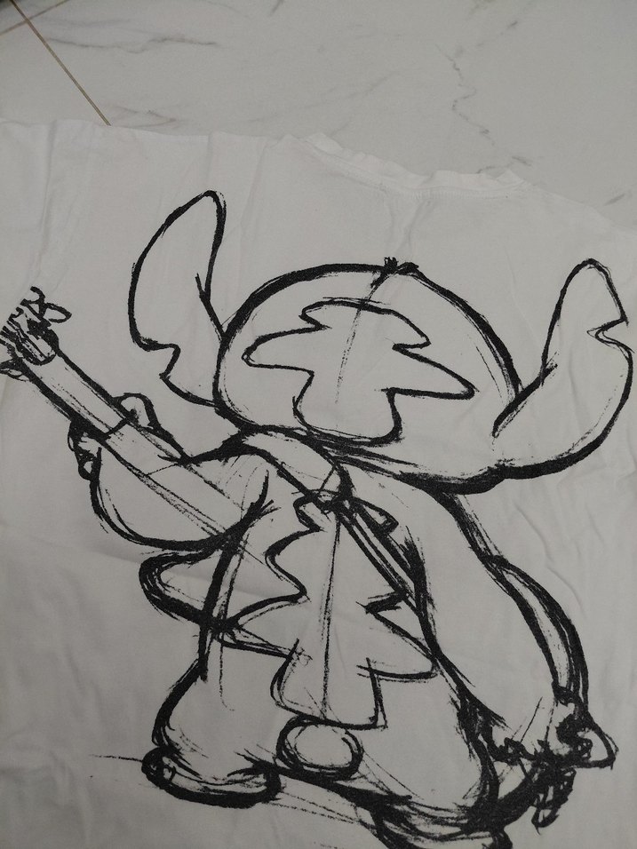 Beyaz Rock Punk Baskılı Tişört - Görsel 3