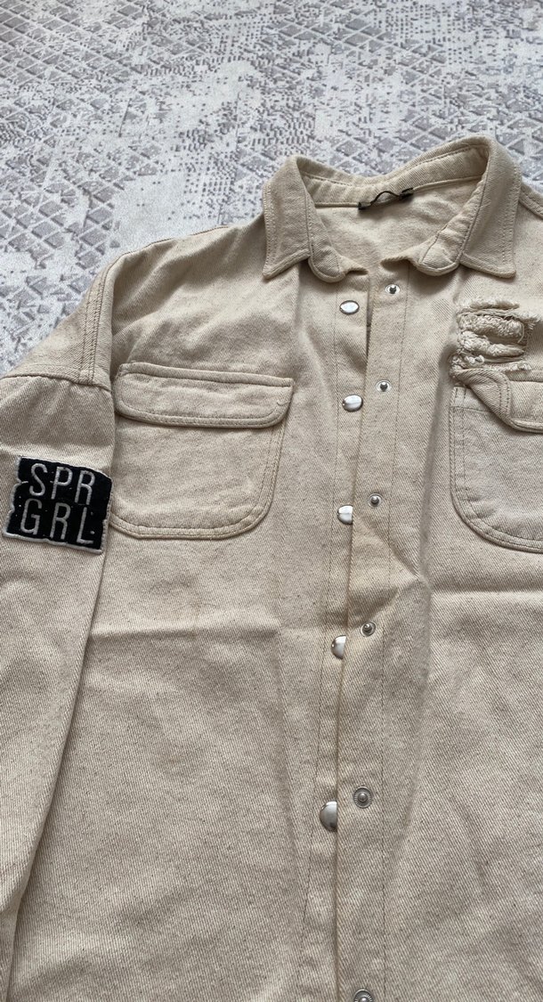 Bej kot ceket - Görsel 2