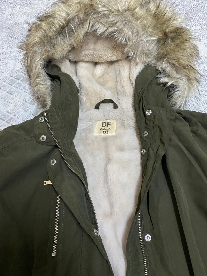 Haki Renk Parka mont - Görsel 3