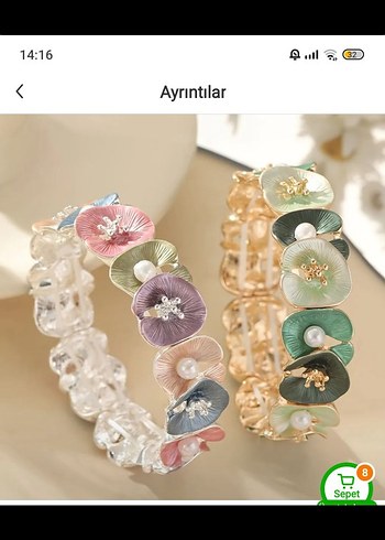 Çiçekli Boncuklu Bohem Kadın Bileklik
