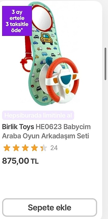 Beden Yol Arkadaşım. Arabada yolculuk için kurtarıcı oyuncak