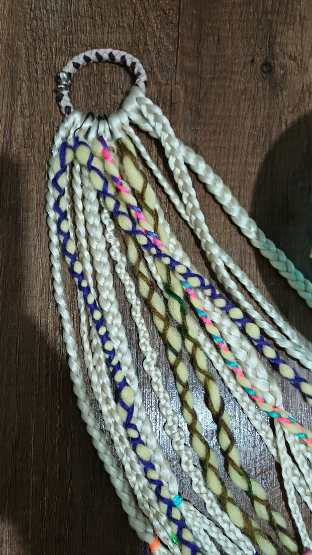 Renkli Boncuklu Örgülü Bohem Saç Aksesuarı - Görsel 2