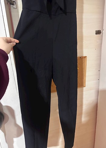 Siyah  İnce Askılı Tulum - Görsel 3