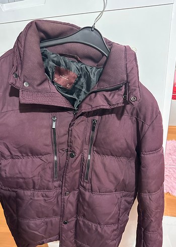 Mor Fermuarlı Erkek Mont - Görsel 2