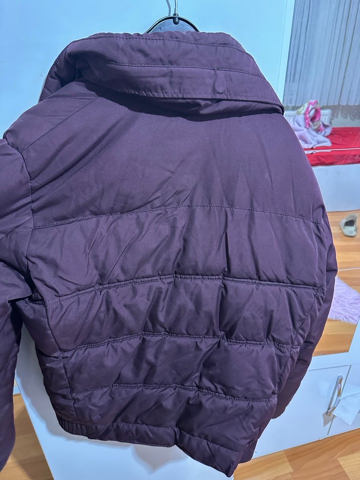 Mor Fermuarlı Erkek Mont - Görsel 3