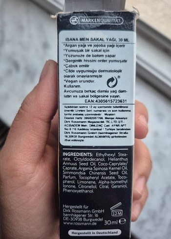 Rossmann Isana Men Sakal Bakım Yağı 30 ml - Görsel 2
