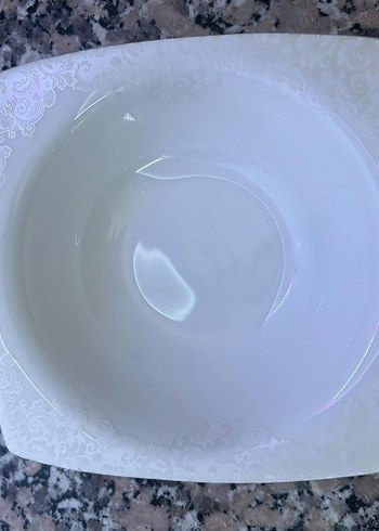 Beyaz Desenli Porselen Yemek Takımı - Görsel 2