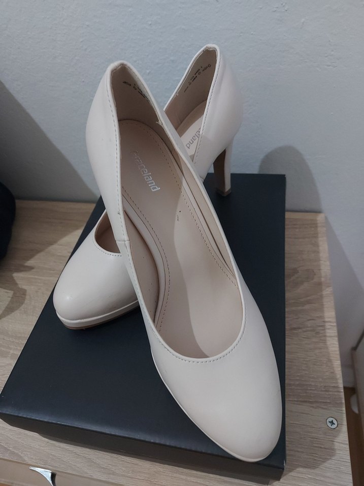 Beyaz Platform Topuklu Kadın Stiletto - Görsel 2