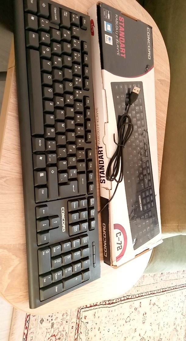 USB Kablolu Siyah Standart F Klavye - Görsel 2