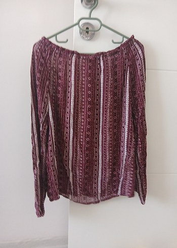 m Beden lcw medium Bordo Püsküllü Bohem Uzun Kollu Bluz