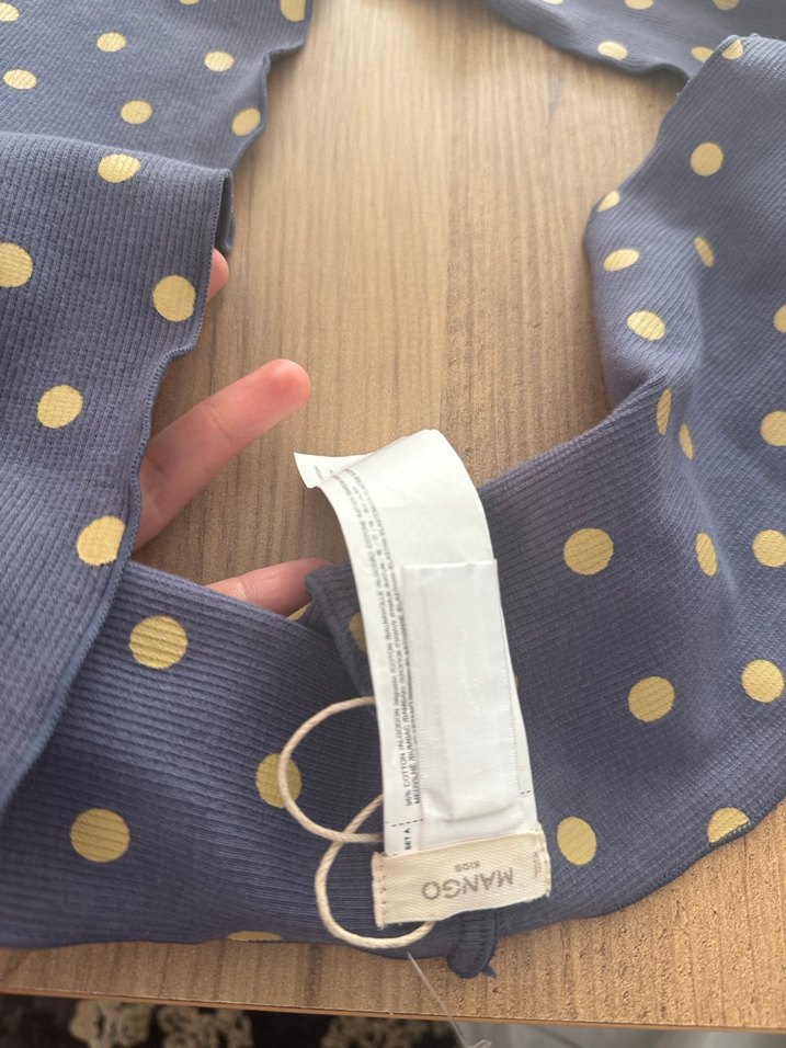 Mango Gri Puantiyeli Kadın atkı - Görsel 2