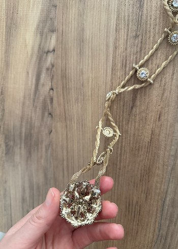 Zara Altın Renkli İşlemeli Zincirli Kadın Kemer - Görsel 7