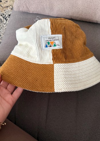 Zara Kadın Kahverengi krem Şapka - Görsel 4