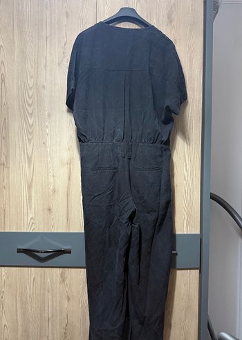 Massimo Dutti V Yakalı Keten Midi Tulum - Görsel 5